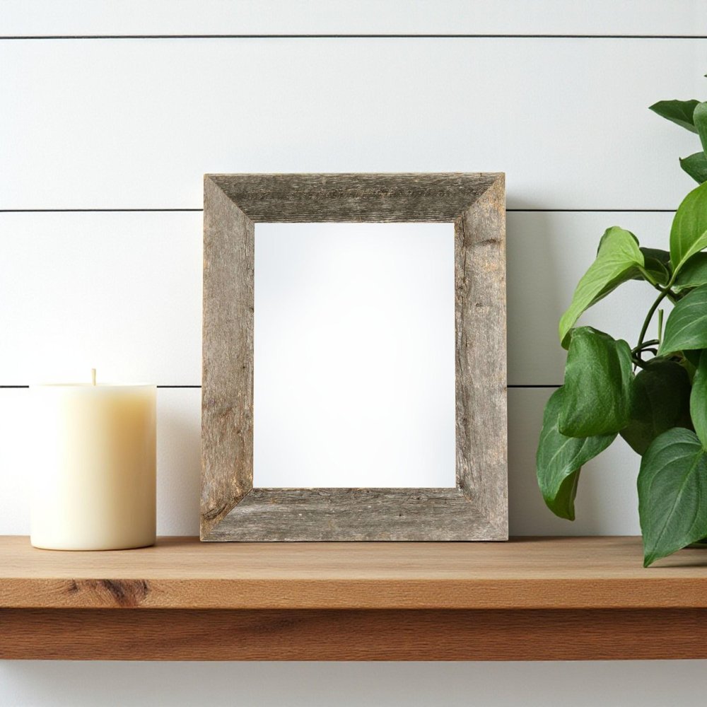 5" x 7" Gray Solid Wood Tabletop Picture Frame  Warm Home View