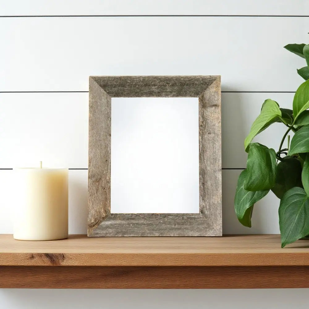 5" x 7" Gray Solid Wood Tabletop Picture Frame  Warm Home View