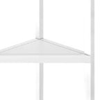 White Solid Wood Corner Bookcase  Warm Home View