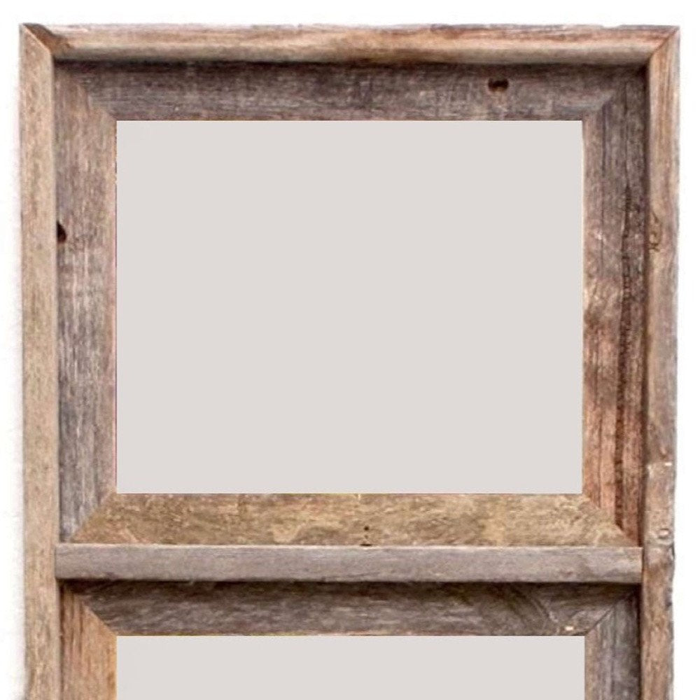 8" x 10" Gray Distressed Solid Wood Hanging Picture Frame  Warm Home View