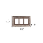 5" x 7" Gray Solid Wood Hanging Picture Frame with Mat  Warm Home View