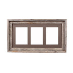 5" x 7" Gray Solid Wood Hanging Picture Frame with Mat  Warm Home View