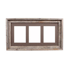 5" x 7" Gray Solid Wood Hanging Picture Frame with Mat  Warm Home View