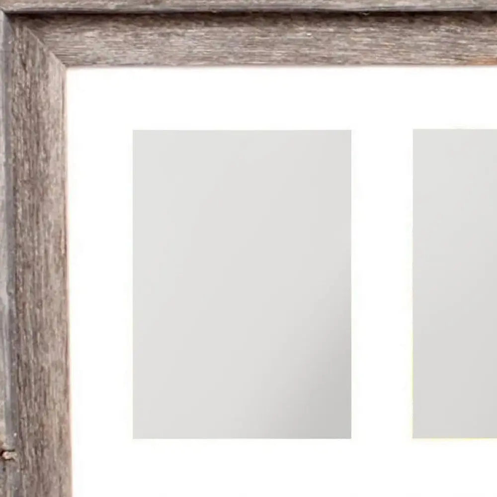 5" x 7" Natural Distressed Reclaimed Wood Hanging Picture Frame with Mat  Warm Home View