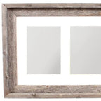 5" x 7" Natural Distressed Reclaimed Wood Hanging Picture Frame with Mat  Warm Home View