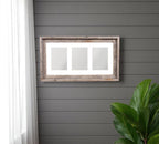 5" x 7" Natural Distressed Reclaimed Wood Hanging Picture Frame with Mat  Warm Home View