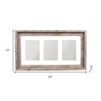 5" x 7" Natural Distressed Reclaimed Wood Hanging Picture Frame with Mat  Warm Home View