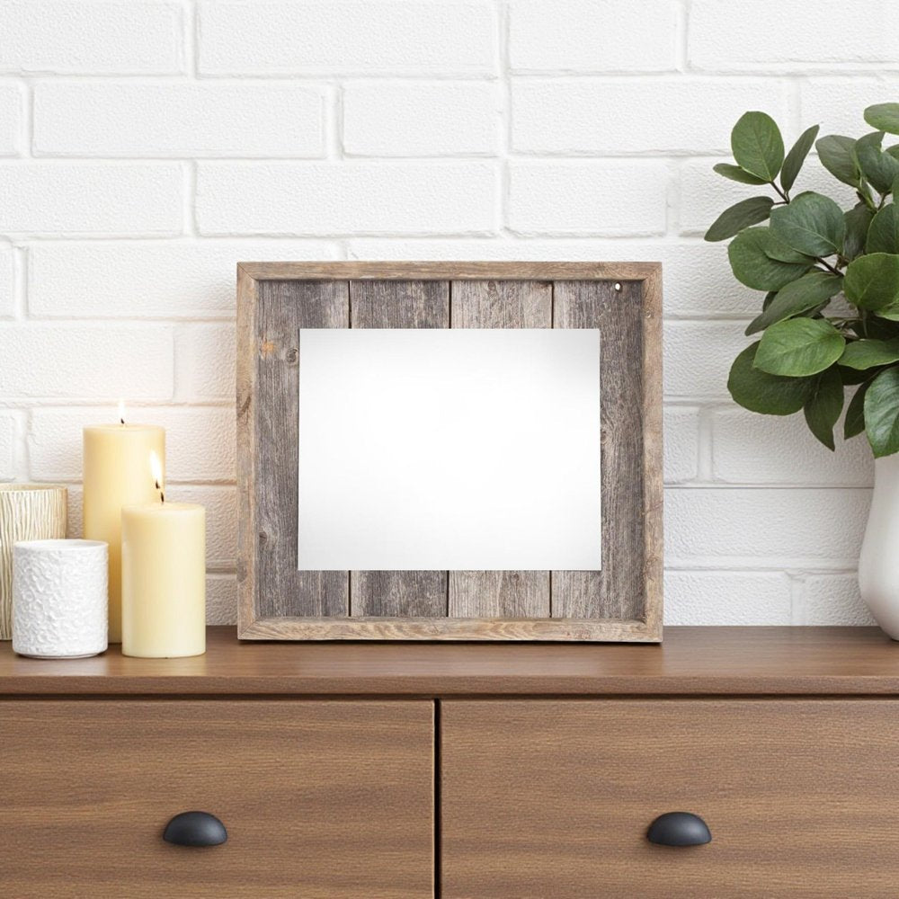 8" x 10" Gray Solid Wood Tabletop Picture Frame  Warm Home View