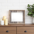 8" x 10" Gray Solid Wood Tabletop Picture Frame  Warm Home View