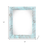 8.5" x 11" Blue Solid Wood Hanging Picture Frame  Warm Home View