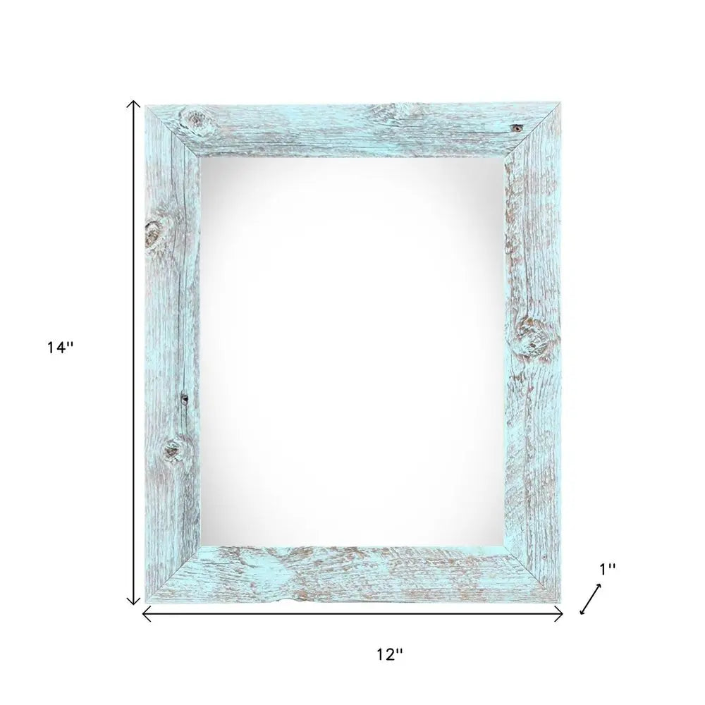 8.5" x 11" Blue Solid Wood Hanging Picture Frame  Warm Home View