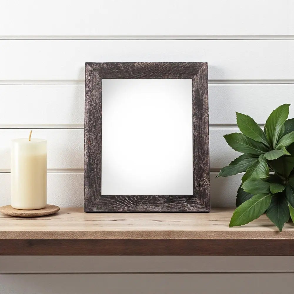 8" x 10" Black Solid Wood Tabletop Picture Frame  Warm Home View