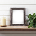8" x 10" Black Solid Wood Tabletop Picture Frame  Warm Home View