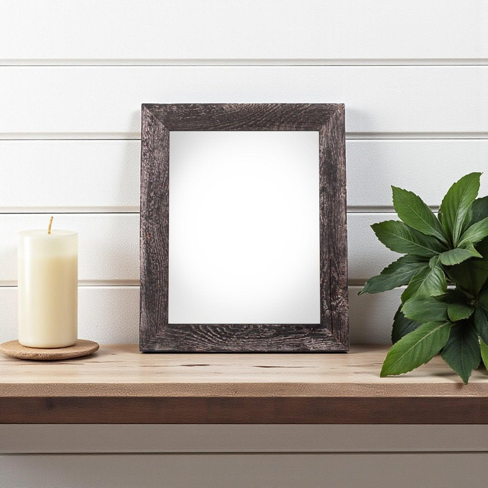 8" x 10" Black Solid Wood Tabletop Picture Frame  Warm Home View