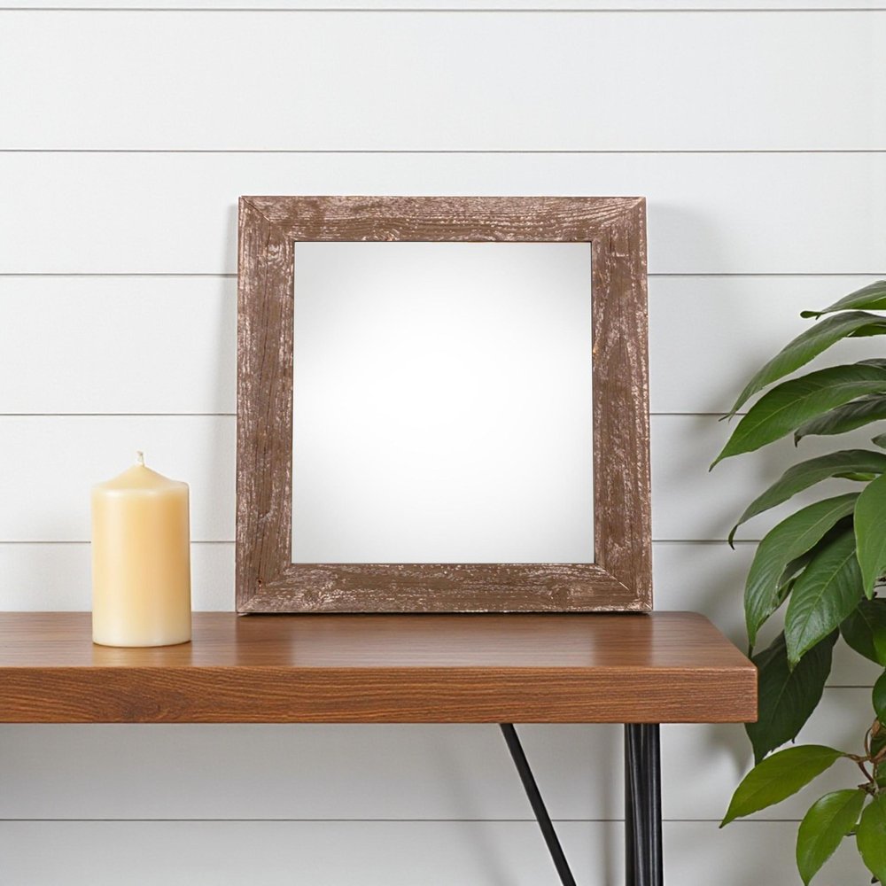 8" x 8" Espresso Solid Wood Tabletop Picture Frame  Warm Home View