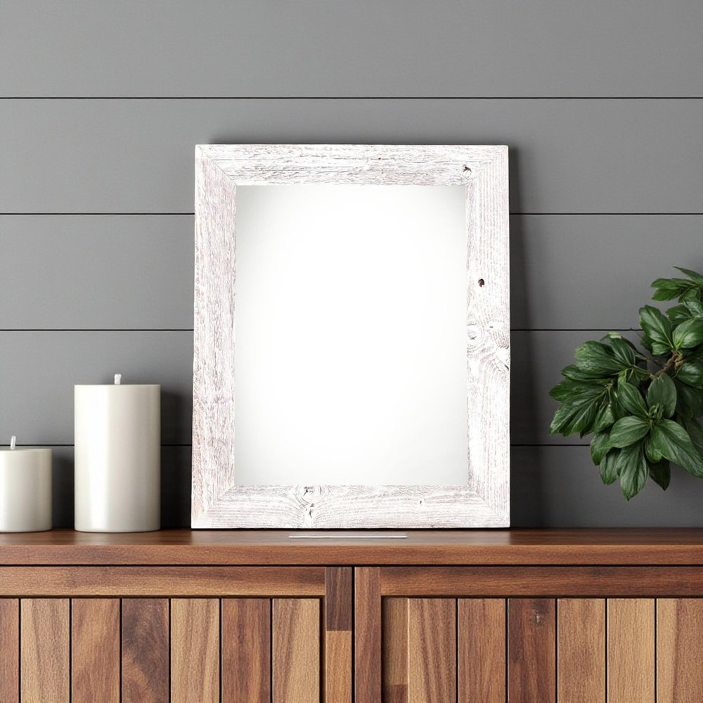 8" x 8" White Solid Wood Tabletop Picture Frame  Warm Home View