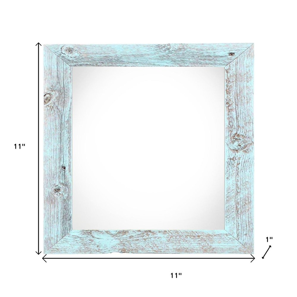 8" x 8" Blue Solid Wood Tabletop Picture Frame  Warm Home View
