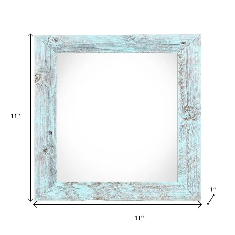 8" x 8" Blue Solid Wood Tabletop Picture Frame  Warm Home View