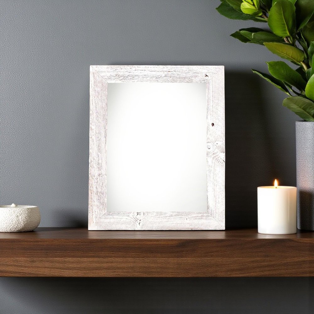 5" x 7" White Solid Wood Tabletop Picture Frame  Warm Home View