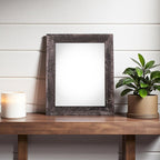 5" x 7" Black Solid Wood Tabletop Picture Frame  Warm Home View