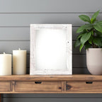 6" x 6" White Solid Wood Tabletop Picture Frame  Warm Home View