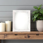 6" x 6" White Solid Wood Tabletop Picture Frame  Warm Home View