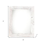 6" x 6" White Solid Wood Tabletop Picture Frame  Warm Home View