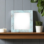6" x 6" Blue Solid Wood Tabletop Picture Frame  Warm Home View