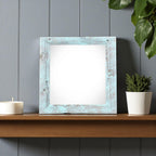 6" x 6" Blue Solid Wood Tabletop Picture Frame  Warm Home View