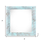 6" x 6" Blue Solid Wood Tabletop Picture Frame  Warm Home View
