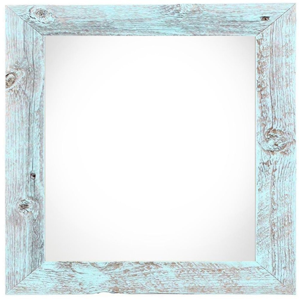 6" x 6" Blue Solid Wood Tabletop Picture Frame  Warm Home View