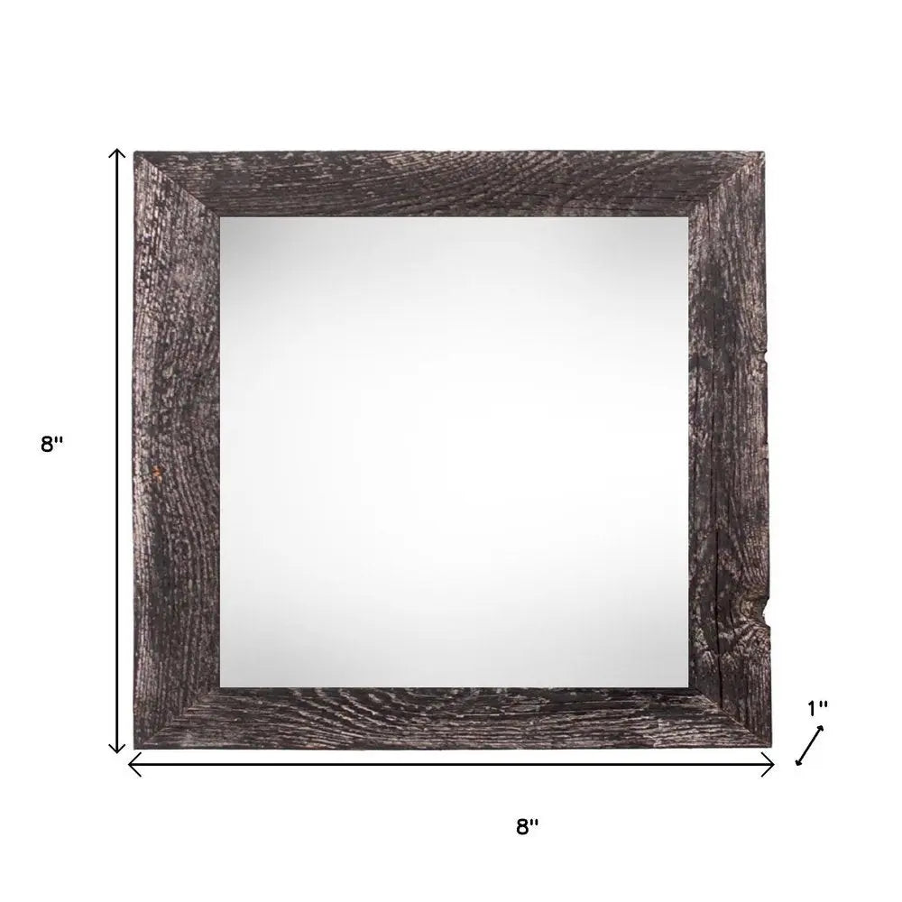 6" x 6" Black Solid Wood Tabletop Picture Frame  Warm Home View