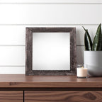 6" x 6" Black Solid Wood Tabletop Picture Frame  Warm Home View