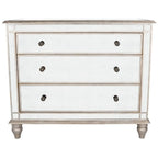 Rectangle Mirrored 3 Drawer Console Storage Chest  Warm Home View