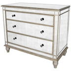 Rectangle Mirrored 3 Drawer Console Storage Chest  Warm Home View