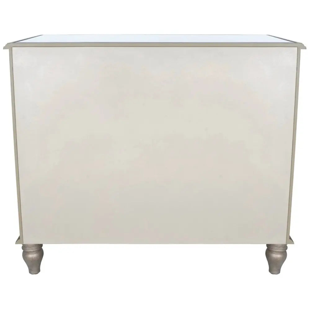 Rectangle Mirrored 3 Drawer Console Storage Chest  Warm Home View