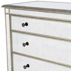 Rectangle Mirrored 3 Drawer Console Storage Chest  Warm Home View