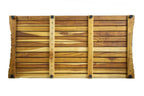 40" Brown Teak Slat Non Slip Bath Mat  Warm Home View