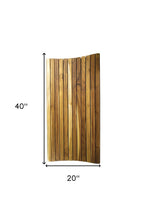 40" Brown Teak Slat Non Slip Bath Mat  Warm Home View