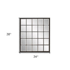 Rectangular Antique Black Finish Mirror With Beveled Edge  Warm Home View