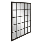 Rectangular Antique Black Finish Mirror With Beveled Edge  Warm Home View