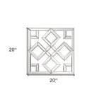 Interlocking Mirrored Squares With Lattice Design  Warm Home View