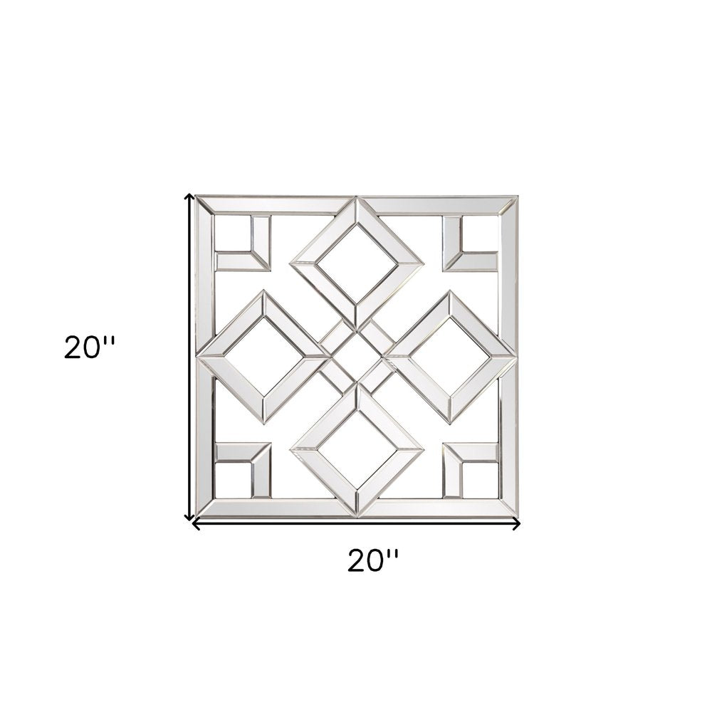 Interlocking Mirrored Squares With Lattice Design  Warm Home View