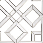 Interlocking Mirrored Squares With Lattice Design  Warm Home View
