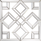 Interlocking Mirrored Squares With Lattice Design  Warm Home View