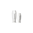 Set of Two Ceramic White Cylinder Table Vases  Warm Home View