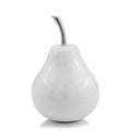 White Medium  Pear Shaped Aluminum Accent Home Decor  Warm Home View