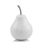 White Medium  Pear Shaped Aluminum Accent Home Decor  Warm Home View