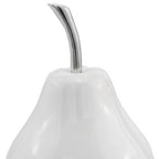 White Medium  Pear Shaped Aluminum Accent Home Decor  Warm Home View