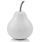 White Medium  Pear Shaped Aluminum Accent Home Decor  Warm Home View